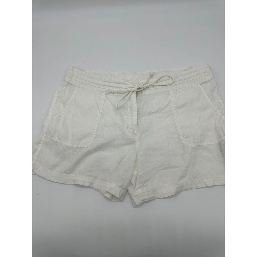 Margaritaville Linen Shorts For Women Sz XL Drawstrings and Pockets White